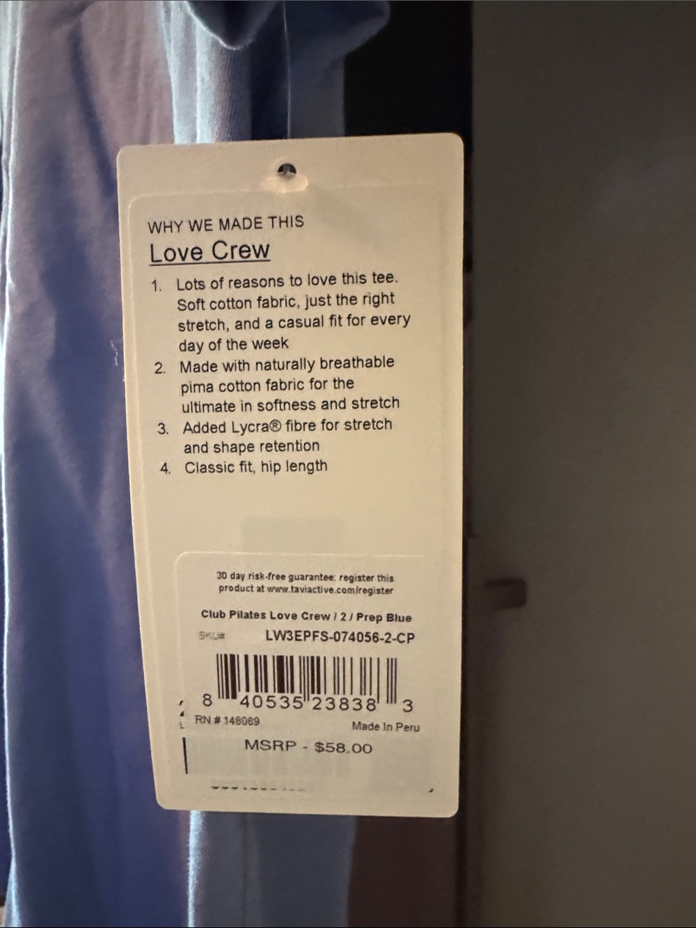 lululemon athletica | Club Pilates Colab Short Sleeve Love Crew Tee - Light Blue - Picture 2 of 4